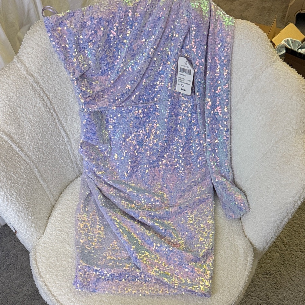Windsor Iridescent One Shoulder Dress